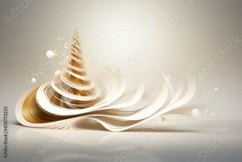 A modern and stylized Christmas tree with a minimalist design