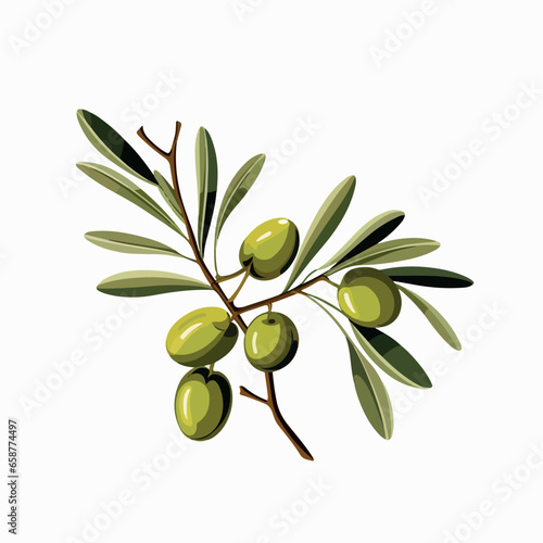 Olive in cartoon, doodle style. 2d vector illustration in logo, icon style. AI Generative