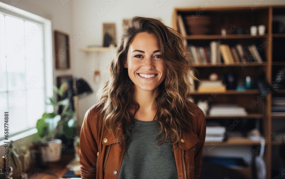 Lifestyle portrait photography of a graphic designer in her 30s Lifestyle portrait photography of a graphic designer in her 30s