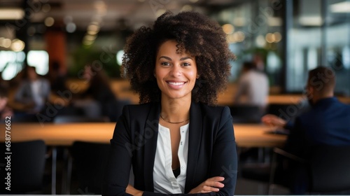 Portrait of a woman executive assistant at a high-profile business event representing her executive