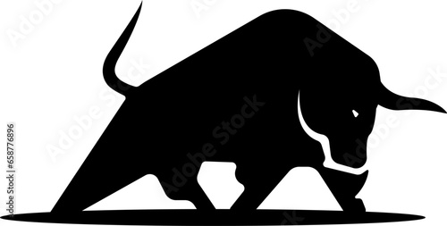 Vector illustration of a bull on a transparent background