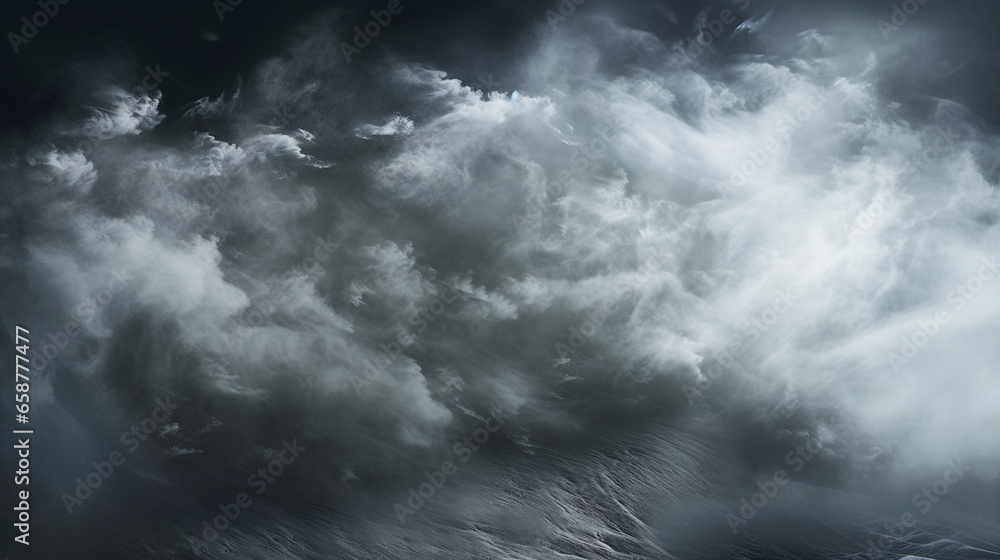 Majestic swirling storm clouds over a rugged mountain landscape Majestic swirling storm clouds over a rugged mountain landscape