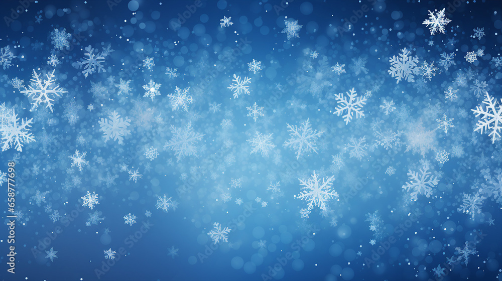 Close-up of delicate snowflakes against a soft blue background, symbolizing winter's beauty Close-up of delicate snowflakes against a soft blue background, symbolizing winter's beauty