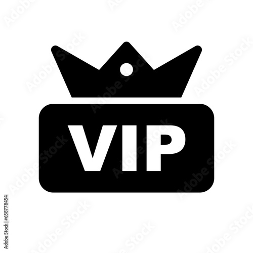 VIP silhouette icon. Special preferential benefit. Vector.