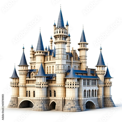Castle on a white background