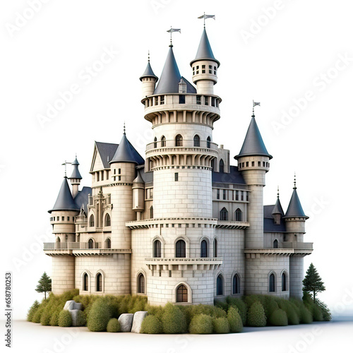 Castle on a white background
