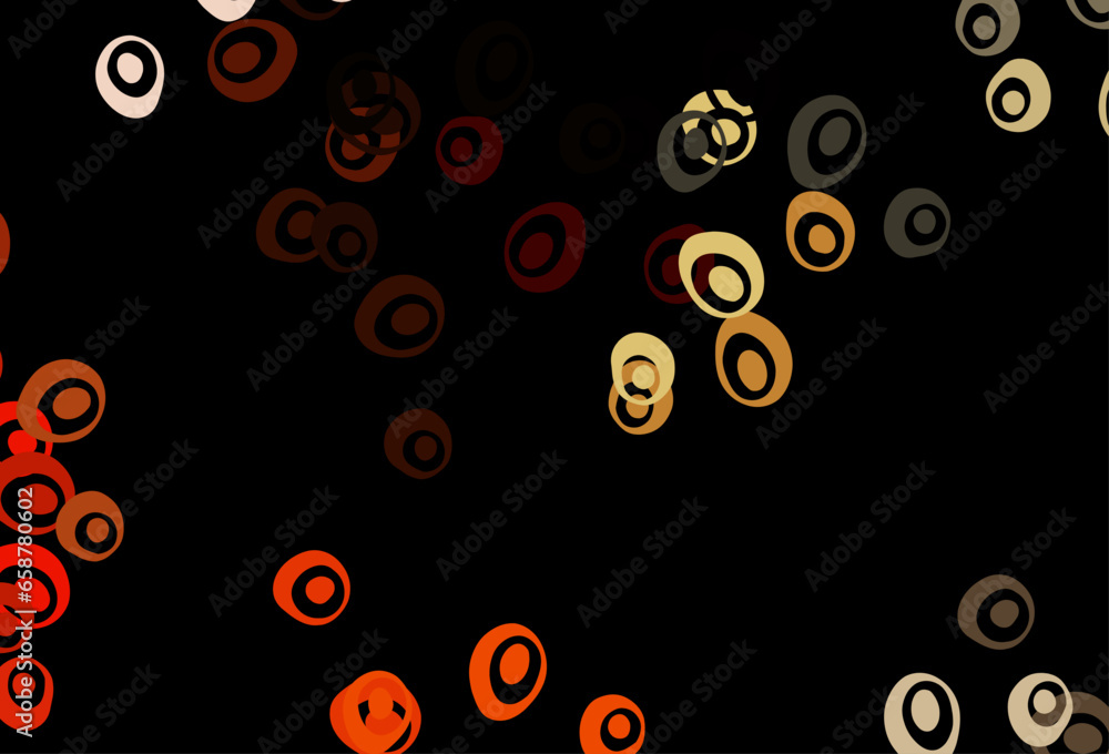 Dark Yellow, Orange vector template with circles. Dark Yellow, Orange vector template with circles.