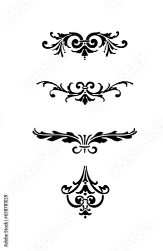 Set vector decorative ornaments collection