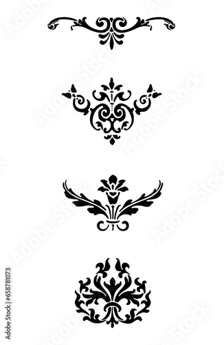 Set vector decorative ornaments collection