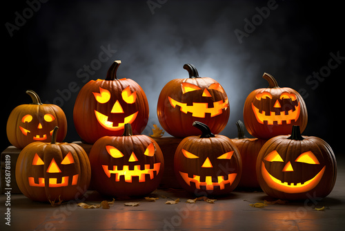 halloween jack o lantern pumpkins