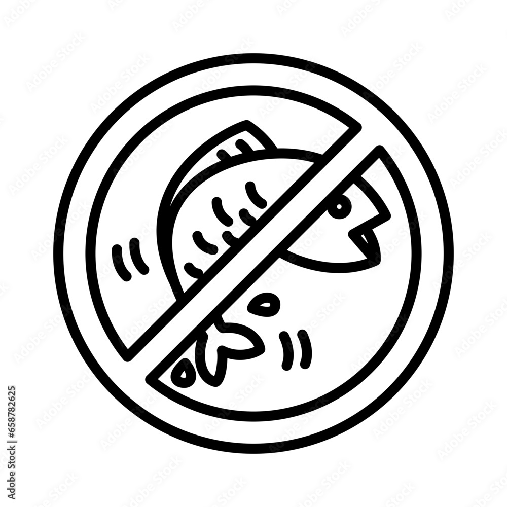 Fishing Ban Icon. Fishing is Prohibited Here. Fishing Ban Icon. Fishing is Prohibited Here.