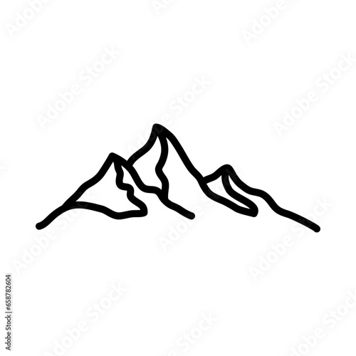 Mountains icon. Image of mountains in a flat style