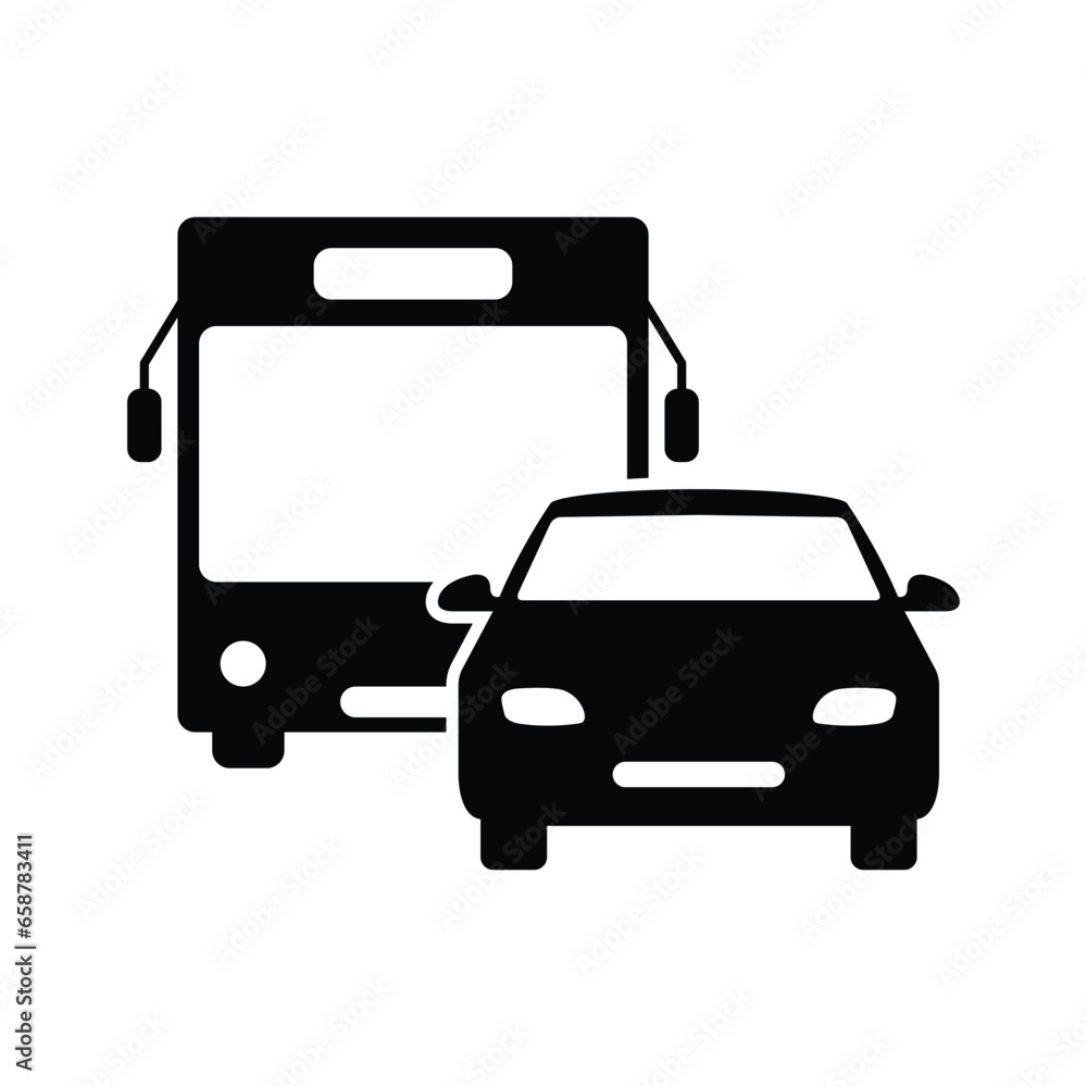 Traffic jam icon vector  transport sign