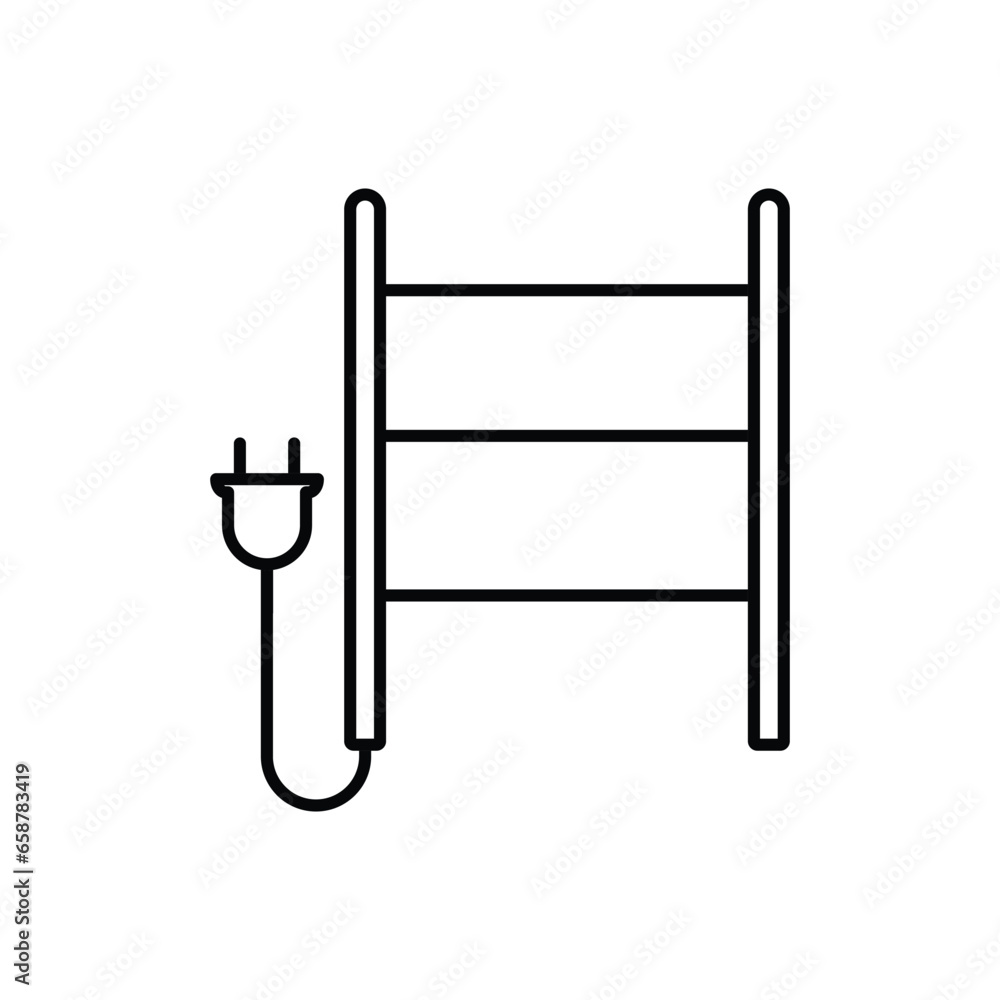 towel rail icon vector, towel dryer icon heated sign towel rail icon vector, towel dryer icon heated sign