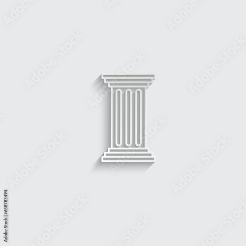 antique colum vector icon logo