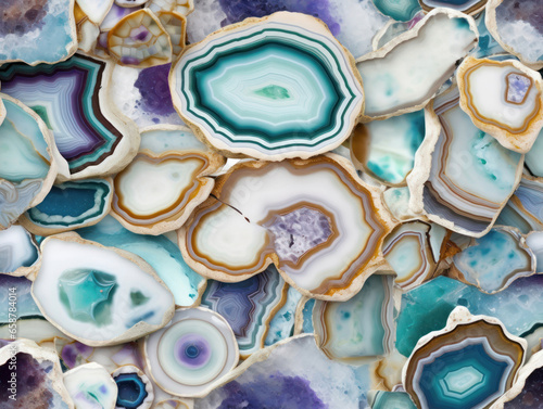 Seamless pattern of agate slices