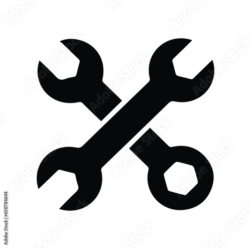 wrench - metal spanner icon vector design template
