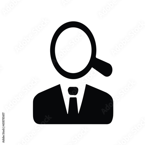 magnifying icon in vector illustration on a white isolated background design. 