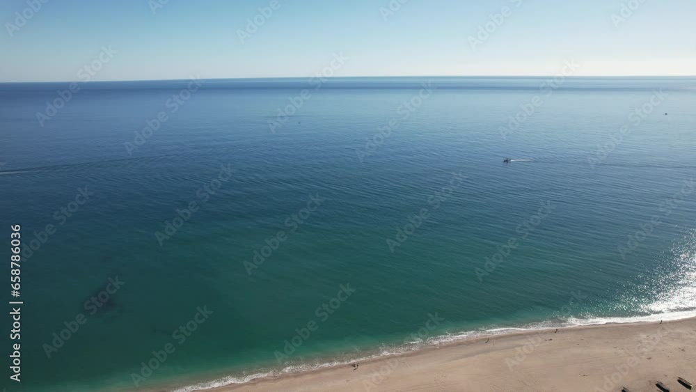 Aerial Drone Photo Of The Beautiful Beach Front Of The Coastal Town Of Fuengirola. Aerial Drone Photo Of The Beautiful Beach Front Of The Coastal Town Of Fuengirola.