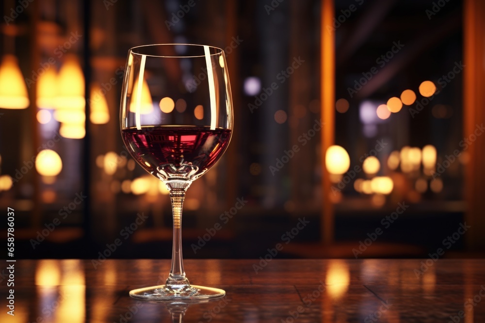 A glass of wine sitting on top of a wooden table. Perfect for wine enthusiasts and restaurant promotions.
