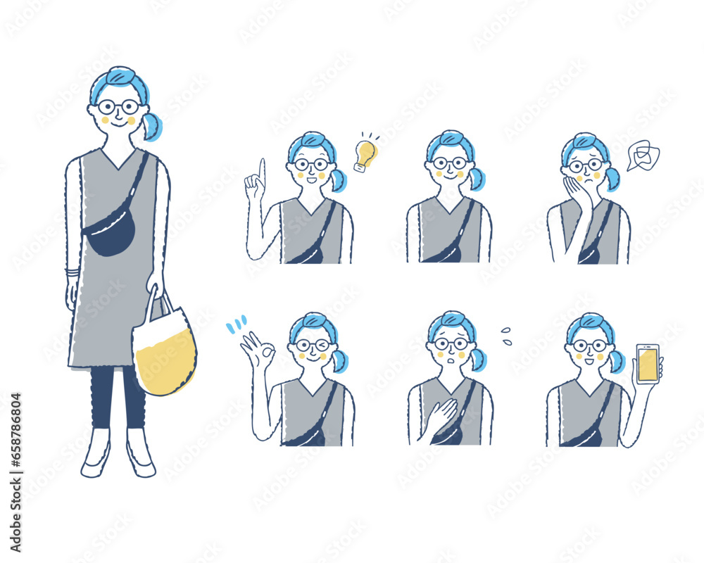 女性の表情_f10　バリエーションセット