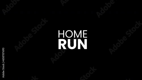 home run Intro Template animation. Motion Graphics animation. promo style background