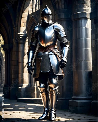 knight in the medival city generative ai