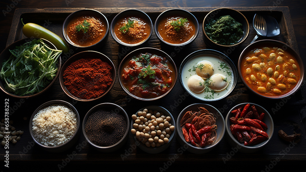Typical Arab Typical Arab food and products, interesting aromas and colours Stock ...