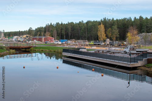 6 Oktober, 2023. Kronandalen area in Lulea, Norrbotten Sweden. The area will be the newest and biggest residential area in Lulea.