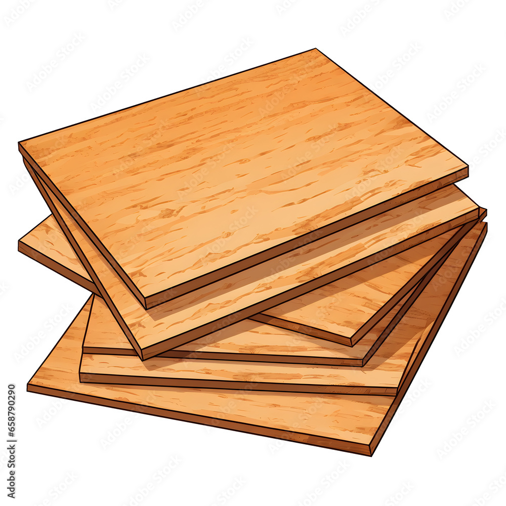 cartoon clipart of Plywood, tool clipart, transparent background