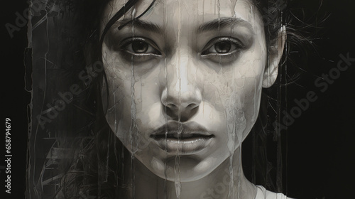 Silent Struggle: A Close-Up Portrait Depicting Depression