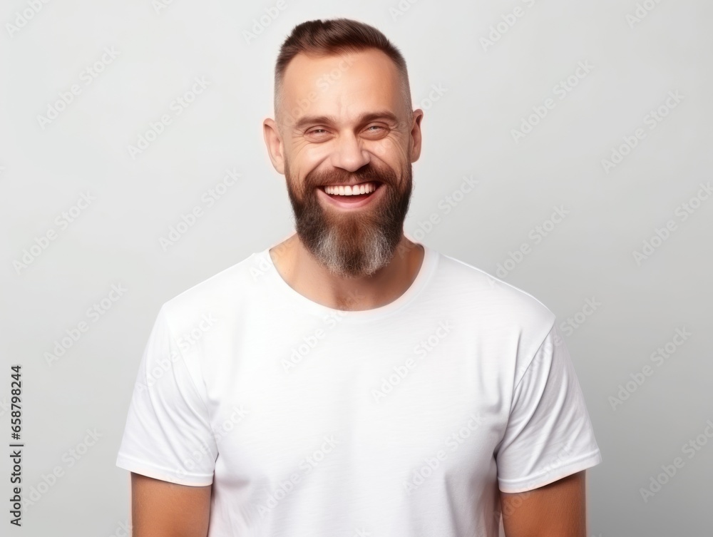 Happy european man in casual clothing against a neutral background Happy european man in casual clothing against a neutral background