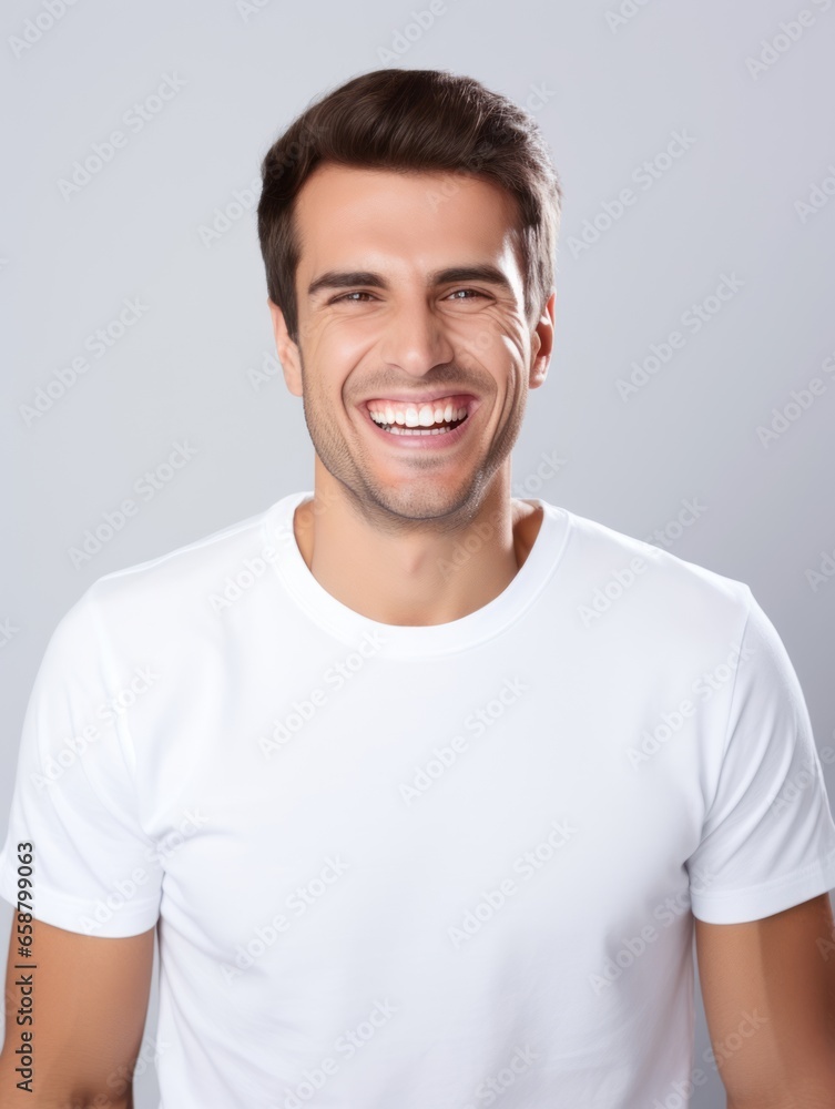Happy european man in casual clothing against a neutral background Happy european man in casual clothing against a neutral background
