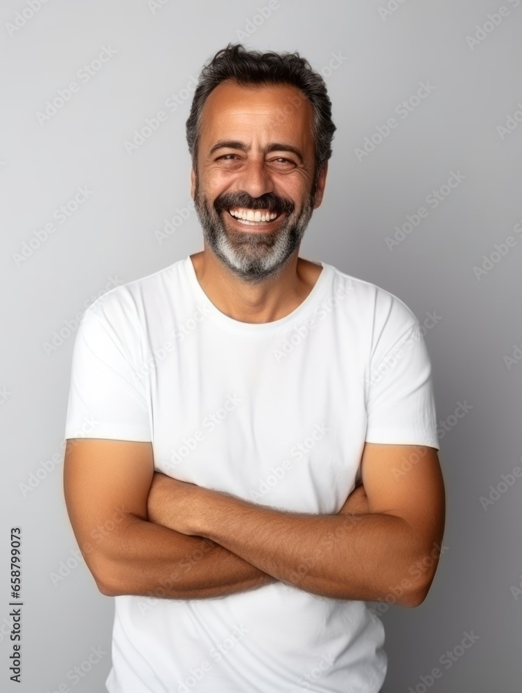 Happy european man in casual clothing against a neutral background Happy european man in casual clothing against a neutral background