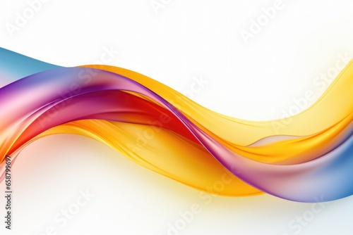 Colorful Abstract Fluid Wave on a White Background Graphic Layout Liquid AI generated