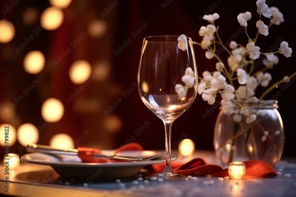 Elegant table setting with candles in restaurant. Selective focus. Romantic dinner setting with candles on table in restaurant.
Elegant table setting with candles in restaurant. Selective focus. Romantic dinner setting with candles on table in restaurant.