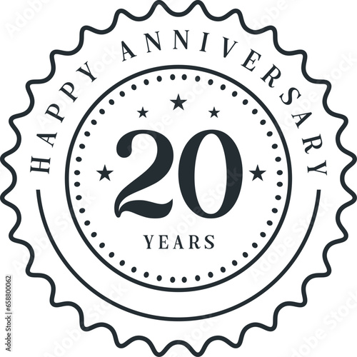 20th anniversary celebration logotype. anniversaries logo set
