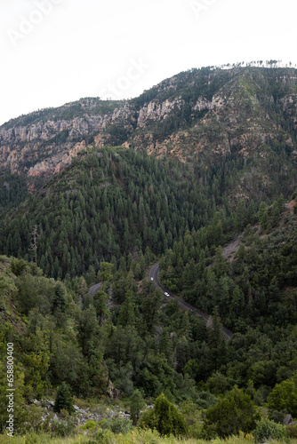 View of Oak Creek Canyon Scenic Drive near Sedona, Arizona