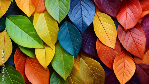 Fall theme background colorful autumn leaves pattern
