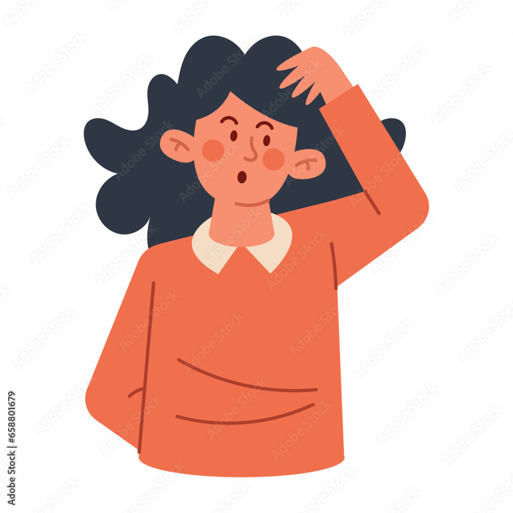woman thinking illustration woman thinking illustration