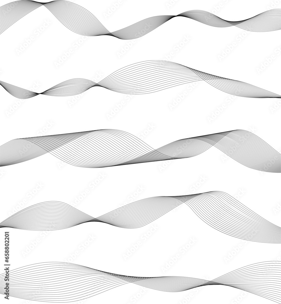 Wave abstract design element, wavy stripes, wave line art, isolated, vector Wave abstract design element, wavy stripes, wave line art, isolated, vector