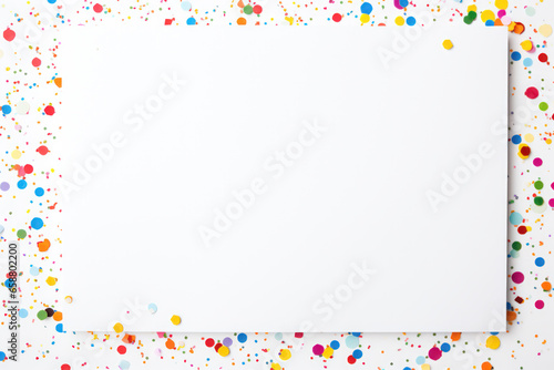 Colorful Confetti Frame for Writing