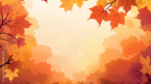 Autumn art background, fall colors, leaves in forest