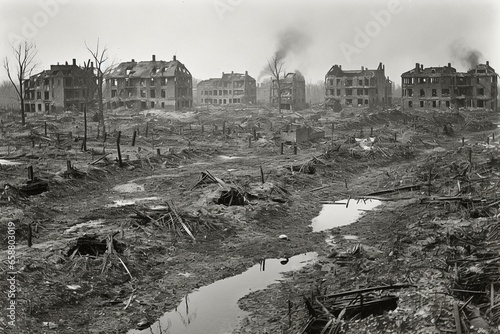 Devastation WWI. Generative AI