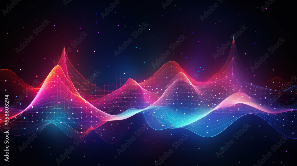 Abstract Digital Particle Wave Background Abstract Digital Particle Wave Background