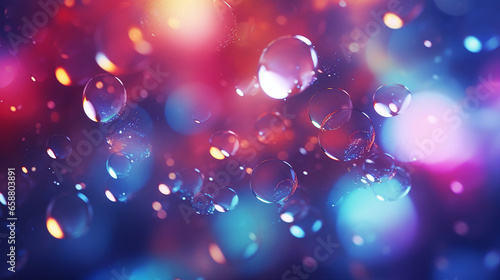 Mesmerizing abstract of intertwining bubbles in radiant hues, exuding a whimsical and ethereal glow against a vibrant backdrop