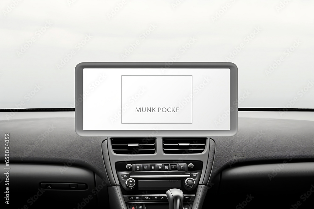Fototapeta premium Sleek interior mockup, offering a blank canvas within a stylishly arranged car space, perfect for showcasing diverse decor inspirations, chic.