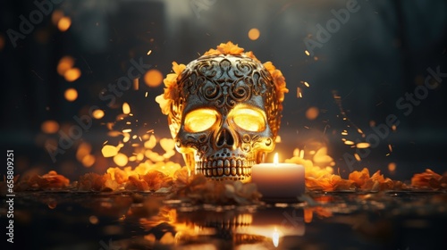 Dia de muertos, traditional Mexican holiday honoring the memory of deceased relatives and friends. it is believed that souls of deceased temporarily return to earth to commune with their loved ones. photo
