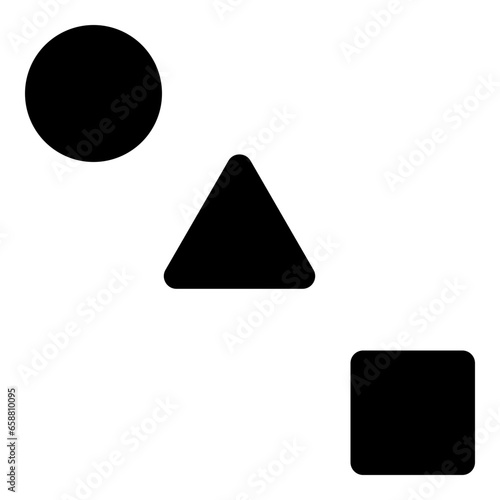 Variety, diversity, elements, icon, solid, symbol, assortment, range, selection, array, mix, multiformity, multiplicity, circle, triangle, square, differentiation, heterogeneity, medley 