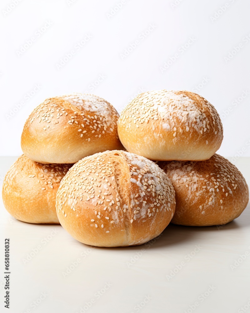 Bread Rolls with selective focus and with space for text